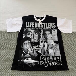 Black and White Graphic T-Shirt